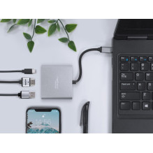 USB Adapter - Natec Multi Port Fowler Mini (USB-C PD, HDMI 4K)