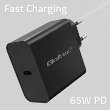 Power Adapter - Qoltec 52379 65W PD Charger USB-C Black Power Adapter - Qoltec 52379 65W PD Charger USB-C Black