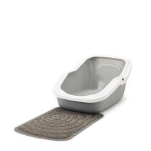 Cat Litter Box - SAVIC ASEO Open 56x39x27.5 cm Gray / White Cat Litter Box - SAVIC ASEO Open 56x39x27.5 cm Gray / White