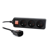 Extension Cable - Gembird EG-PSU3F, Black Extension Cable - Gembird EG-PSU3F, Black