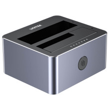 Cloning Station - UNITEK 2X SATA 10GB USB-C Aluminum Gray Cloning Station - UNITEK 2X SATA 10GB USB-C Aluminum Gray