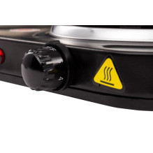 Hermetic Hob - Mesko Home MS 6509 2 Zones 1000W Closed Plate Black Hermetic Hob - Mesko Home MS 6509 2 Zones 1000W Closed Plate Black