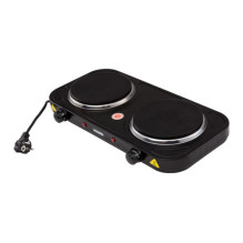 Hermetic Hob - Mesko Home MS 6509 2 Zones 1000W Closed Plate Black Hermetic Hob - Mesko Home MS 6509 2 Zones 1000W Closed Plate Black