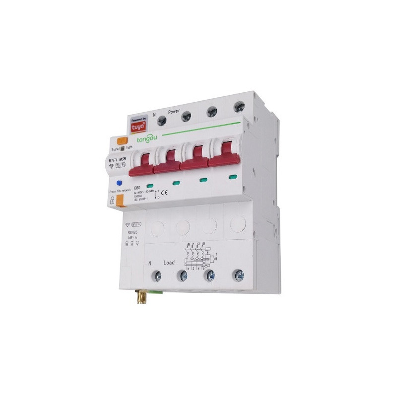 Smart Switch - TUYA 4-Pole Circuit Breaker Wi-Fi 63A DIN Rail
