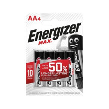 Battery - Energizer LR6 AA Max 1.5V Alkaline 4 pcs. Battery - Energizer LR6 AA Max 1.5V Alkaline 4 pcs.