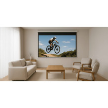 Projektoriaus Ekranas - Camrock Matte W 80" 16:9 Rankinis Nuleidžiamas 160° Žiūrėjimo Kampas