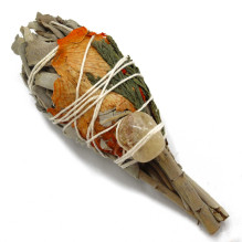 Ancient Wisdom Incense - Cleansing Energy Sage With Citrine Crystal