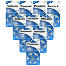 Klausos Aparato Baterija - Panasonic 675 PR44 Cinko-Oro 1.45V 60 vnt.