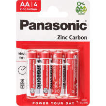 Baterija - Panasonic AA R6 Cinko Anglies 1.5V 4-vnt.
