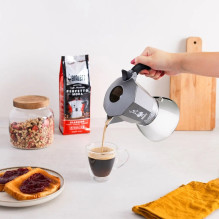 Kavos Aparatas - BIALETTI BRIKKA INDUCTION 180 ml Aliuminis Plienas Silikonas Antracitas Sidabras Kavos Aparatas - BIALETTI BRIKKA INDUCTION 180 ml Aliuminis Plienas Silikonas Antracitas Sidabras