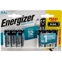 Battery - Energizer Max Plus AA 8-pack 10-year shelf life