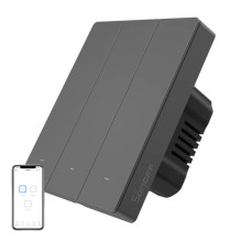 Smart Wall Switch - SONOFF M5-3C-80 Wi-Fi 3-Gang 6A 100V-240V AC Smart Wall Switch - SONOFF M5-3C-80 Wi-Fi 3-Gang 6A 100V-240V AC
