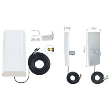 Antenos - 5G LTE CBRS 2x2 MIMO 1.7-3.8GHz 2x 14dBi su 15m Kabeliais Antenos - 5G LTE CBRS 2x2 MIMO 1.7-3.8GHz 2x 14dBi su 15m Kabeliais