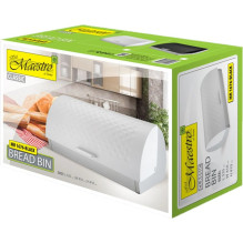 Kitchen Storage - Maestro MR-1676 Bread Pan Stainless Steel Lid White
