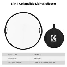 Photography Accessory - KF 5-In-1 Round Reflector Set 60cm
