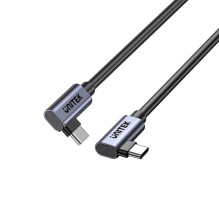 USB Kabelis - UNITEK C14147ABK01-1M USB C 90° 100W 1M