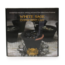 Perfume Cups - AW Aromatics White Sage Resin 12 pcs. with Holder Perfume Cups - AW Aromatics White Sage Resin 12 pcs. with Holder