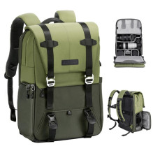 Photo Backpack - KF Concept Urban Wander 20L, 7 Compartments, Waterproof, Green
