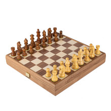 Šachmatų Rinkinys - Manopoulos Riešutmedžio 35x35cm Staunton Figūrėlės 7.6cm Karaliaus Aukštis Šachmatų Rinkinys - Manopoulos Riešutmedžio 35x35cm Staunton Figūrėlės 7.6cm Karaliaus Aukštis