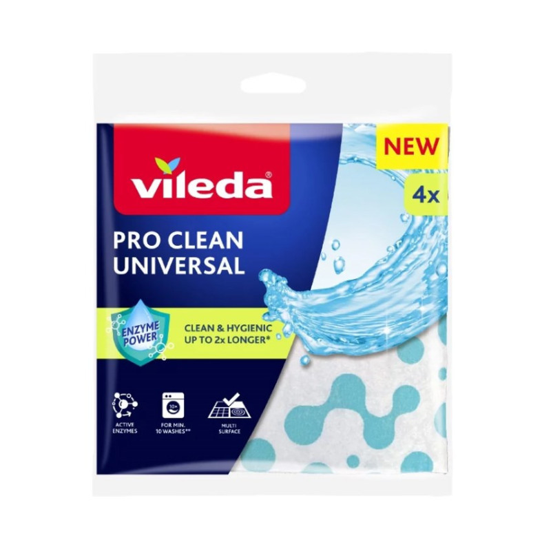 Cleaning Cloth - Vileda Pro Clean Universal with Enzymes 4 pcs.