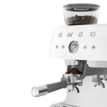 Kavos Aparatas - Smeg Espresso Aparatas su Integruotu Malūnėliu Dviejų Termoblokų Baltas