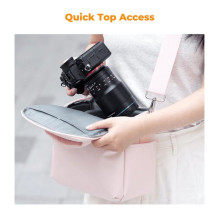 Camera Case - KF Concept Sling Bag 5L Adjustable Strap Removable Compartment Pink Camera Case - KF Concept Sling Bag 5L Adjustable Strap Removable Compartment Pink
