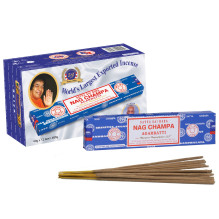 Smilkalų Lazdos - Nag Champa Smilkalai 40g Rankų Darbo 20cm Lazdos