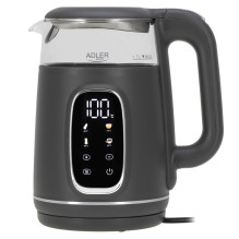 Electric Kettle - ADLER AD 1305 1.7L Adjustable Thermostat 40-100°C Silver Electric Kettle - ADLER AD 1305 1.7L Adjustable Thermostat 40-100°C Silver