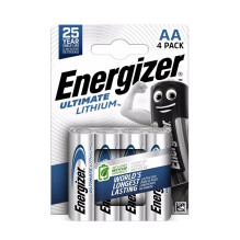 Battery - Energizer R6 AA L91 1.5V Lithium 4-pack.