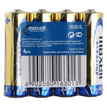 Battery - Maxell AA LR6 Alkaline 1.5V 4 Pack Battery - Maxell AA LR6 Alkaline 1.5V 4 Pack