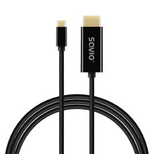 HDMI Cable - SAVIO CL-191 USB-C to HDMI 30Hz 2m Plastic