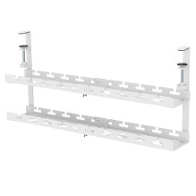 Cable Organizer - Maclean MC-102 Maximum Load 5kg, Adjustable 728mm, 2 Levels, White