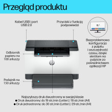Spausdintuvas - HP LaserJet M209d 29ppm 600x600 DPI Duplex Juodai-Baltas
