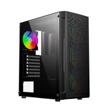 Computer Case - Gembird CCC-FC-400X Midi Tower ARGB ATX Cooling Black Computer Case - Gembird CCC-FC-400X Midi Tower ARGB ATX Cooling Black