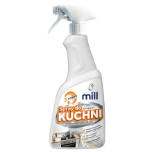 Virtuvės Valymo Purškiklis - Mill 555 ml Riebalų Šalinimo ir Dėmių Valiklis