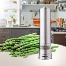 Electric Spice Mill - Maestro MR-1722 Adjustable Thickness Ceramic Mill Silver