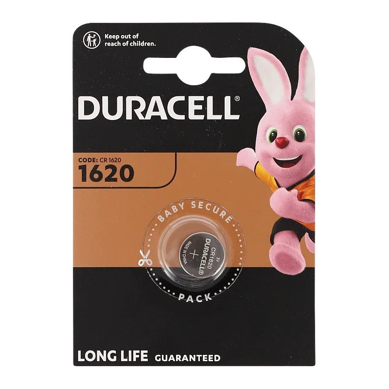 Baterija - Duracell CR1620 3V Ličio Monetinė Elementas 16mm x 2mm