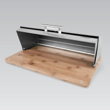 Bread Box - Maestro MR-1672S Bamboo and Stainless Steel 38x14 cm Bronze / Silver Bread Box - Maestro MR-1672S Bamboo and Stainless Steel 38x14 cm Bronze / Silver