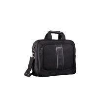 Laptop Case - Addison 309015 15.6' Three Compartment Nylon Briefcase Black