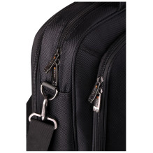 Nešiojamo Kompiuterio Dėklas - Addison 309015 15.6" Trijų Skyrių Nailono Portfelis Juodas