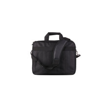 Laptop Case - Addison 309015 15.6' Three Compartment Nylon Briefcase Black
