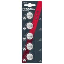 Battery - Procell Intense CR2032 3V Lithium Coin Cell 5 Pack.