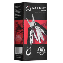 Įrankių Rinkinys - AZYMUT Turon 10-in-1 su Karabinu ir Dėklu Nerūdijančio Plieno Įrankių Rinkinys - AZYMUT Turon 10-in-1 su Karabinu ir Dėklu Nerūdijančio Plieno