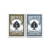 Žaidimo Kortos - Bicycle Prestige Line Rider Pokerio Kaladės Auksinė ir Sidabrinė Nugarėlė