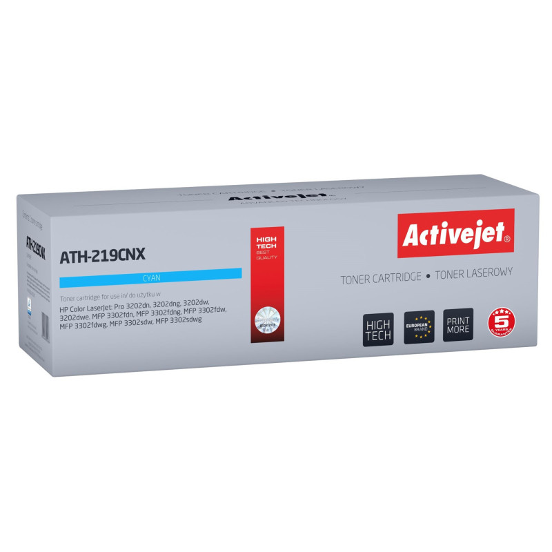 Tonerio Kasetė - Activejet ATH-219CNX Pakeitimas HP 219X 2500 puslapių Mėlyna