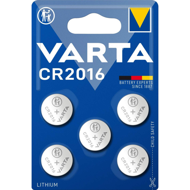 Baterija - Varta CR2016 3V Ličio Monetinė Baterija 20 x 1.6 mm 5 vnt.