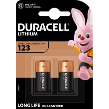 Baterija - Duracell CR123 Ličio 3V 2-vnt.