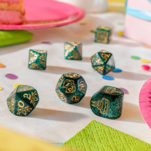 Kubo Rinkinys - Q-WORKSHOP Laimingos Gimtadienio Balionai 7 Kubo Žalios Auksinės