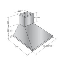 Hood - AKPO WK-4 Classic Gold 500 m³ / h 3 Speeds Stainless Steel White