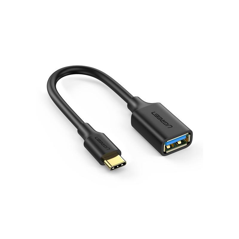 USB Kabelis - Ugreen 30701 USB 3.2 Gen 1 0.15m USB C į USB A Juodas
